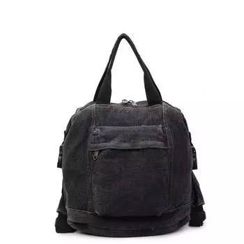 Джинсовый рюкзак Женский маленький рюкзак Студенческий школьный рюкзак Многофункциональная сумка чёрный