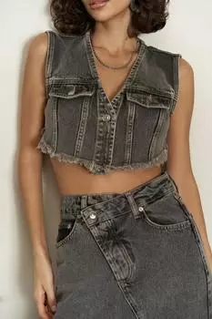 Джинсовый жилет Regina дымчатого цвета