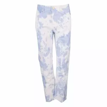 Джинсы цвета алоис цвета экрю из денима с галстуком и краской Женский LA PETITE ETOILE 36 бледно-синий