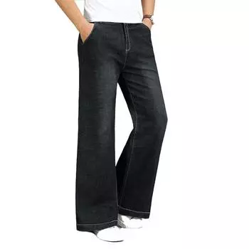 Джинсы для мужчин Мужские расклешенные джинсы из микроэластичного денима Расклешенные брюки Классические джинсы Ddesign 29 чёрный