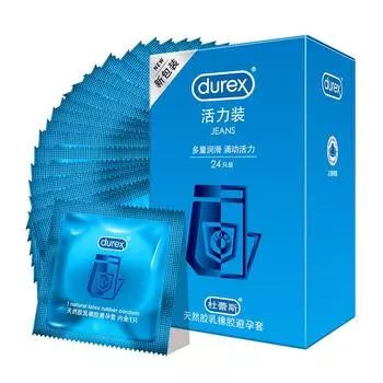 Джинсы Durex, 24 шт., мужские презервативы с рукавом для пениса, размер M