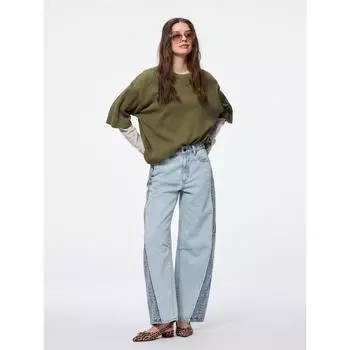 Джинсы Gu By Uniqlo 2 Tone Barrel Leg стандартной длины 71,0 до 75,0 см 62 BLUE/XS