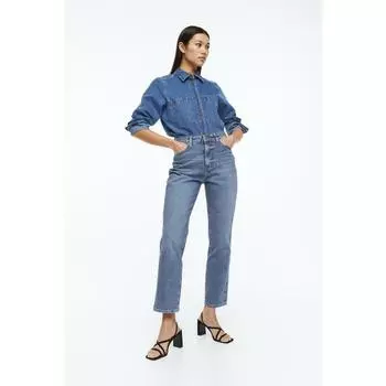 Джинсы H&M Vintage Mom Fit с ультравысокой талией, синие джинсовые 1128915004
