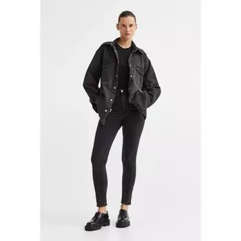 Джинсы H&M Vintage Skinny с высокой талией, черные 1014781005
