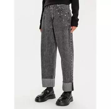 Джинсы Haveone PLS-M020 черный Wide Leg S
