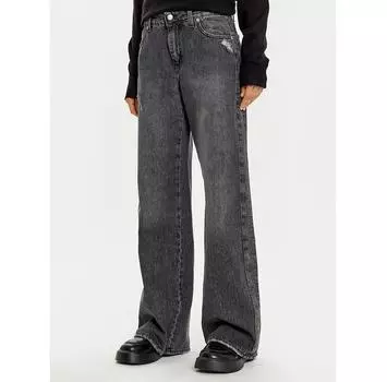 Джинсы Haveone PLS-M025 серый Wide Leg S