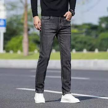 Джинсы High Street, мужские весенние прямые свободные свободные брюки, новые обычные модные брендовые брюки 40