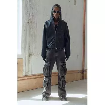 Джинсы HM Baggy Cargo Dark deniM Grey 2830