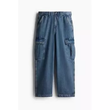 Джинсы HM Baggy Cargo Denim Blue 2830
