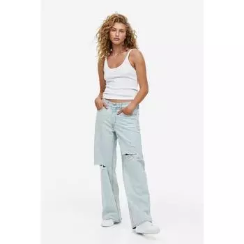 Джинсы HM Baggy Regular Бледно-джинсовый синий 1152458003