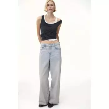 Джинсы HM Baggy Regular, бледно-синий деним