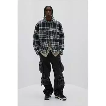 Джинсы HM Loose Cargo Denim Black 28