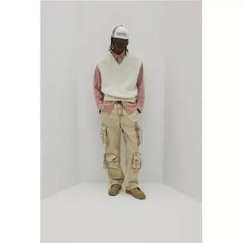 Джинсы HM Loose Cargo светло-бежевые 28