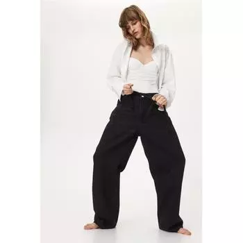 Джинсы HM Lowrise Super Baggy, черные