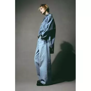 Джинсы HM Lowrise Wide Baggy светло-синего цвета