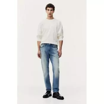 Джинсы HM Straight Regular Джинсовые, синие