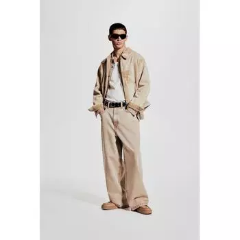 Джинсы HM Super Baggy Denim бежевые 29/30