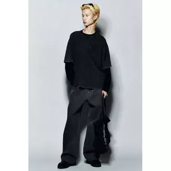 Джинсы HM Wide Dark deniM Grey 28/30