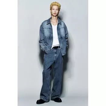 Джинсы HM Wide Denim Blue 28/30