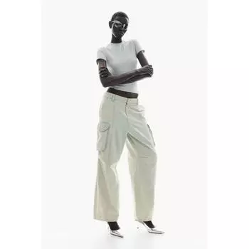 Джинсы-карго HM Baggy Fit с низкой посадкой Бледно-голубые