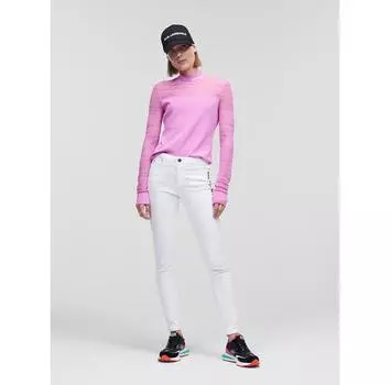 Джинсы KARL LAGERFELD Logo 225W1104 белый Skinny Fit 26