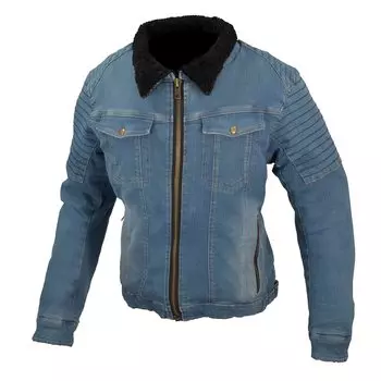 Джинсы лётной куртки KOMINE Motorcycle Lotect Denim, цвет индиго, стираный, L JK-617