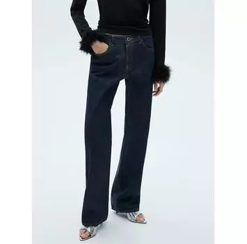 Джинсы Mango 77039075 синий Straight Fit 44