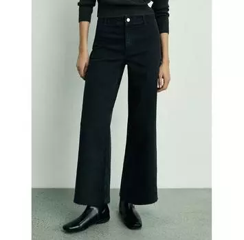 Джинсы Mango Catherin 87010243 черный Wide Leg 44