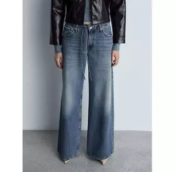 Джинсы Mango Olivia 77007132 синий Wide Leg 38