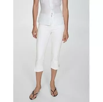 Джинсы Mango Spodnie capri Priscila 77030383 белый Slim Fit 40