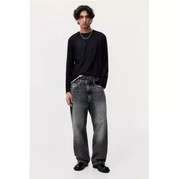 Джинсы мешковатые HM Dark deniM Grey 28/30