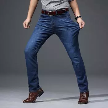Джинсы мужские деловые мужские джинсы хлопковые эластичные удобные брюки 29