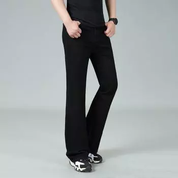 Джинсы мужские Мужские джинсы средней посадки Sim-Fit Flared Джинсы черные S чёрный