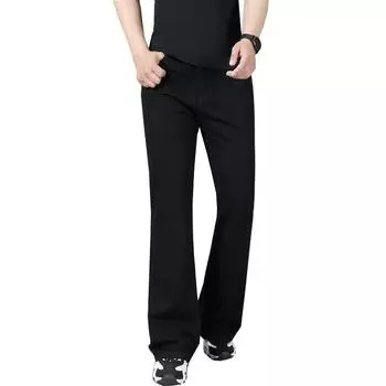 Джинсы мужские Мужские джинсы средней посадки Sim-Fit Flared Джинсы черные S чёрный