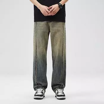Джинсы мужские весенние прямые в стиле ретро 28