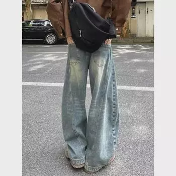 Джинсы прямого кроя для мальчиков 2024 года — модные повседневные брюки Scimitar на весну и осень S