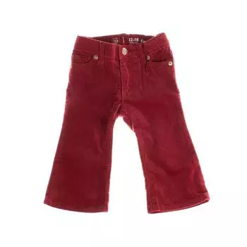 Джинсы расклешенные из бархата 810673 для девочек 12-18 MESES красный