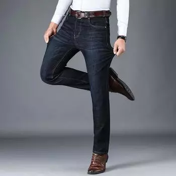 Джинсы-стрейч, джинсы мужские с завышенной талией, мягкие мужские прямые брюки 28
