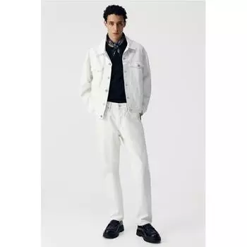 Джинсы свободного кроя HM белого цвета 2930