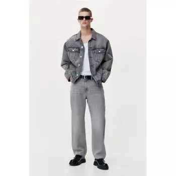 Джинсы свободного кроя HM deniM Grey 2830