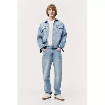 Джинсы свободного кроя HM светло-голубого цвета 2830