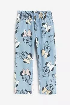 Джинсы свободного кроя с бумажной сумкой