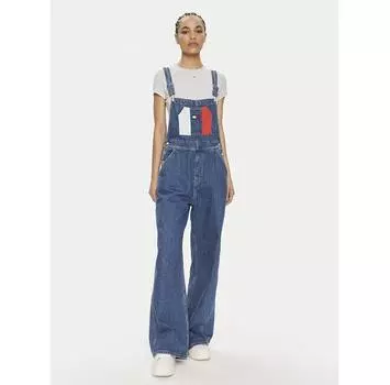 Джинсы Tommy Jeans Ogrodniczki Classic Flag DW0DW18208 синий Wide Leg M