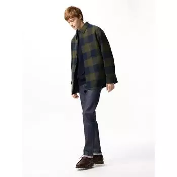 Джинсы Uniqlo Slim Fit с кромкой 09 BLACK/MEN 29