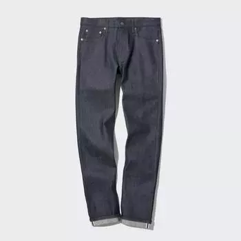 Джинсы узкого кроя с селвидж-стрейч UNIQLO