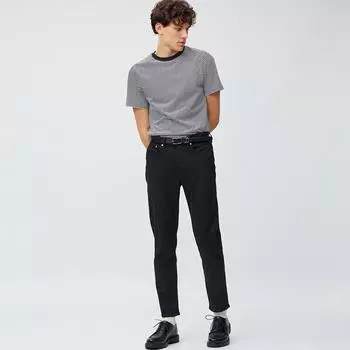 джинсы узкого кроя с узором GU