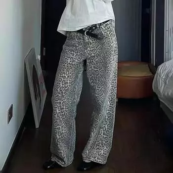 Джинсы Женские мужские брюки-карго Свободные джинсы Широкие повседневные брюки Джинсы с карманами L