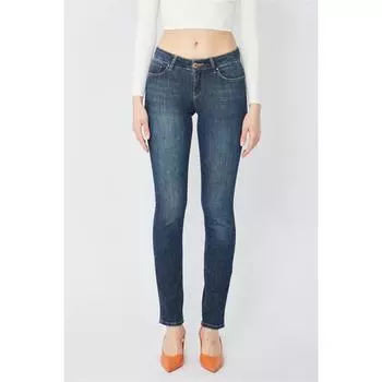 Джинсы женские с заниженной талией темно-синие