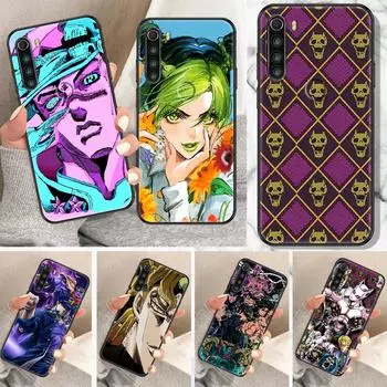 ДжоДжо&;#39;Чехол для телефона с аниме «S Bizarre Adventure JoJo» для Xiaomi Redmi Note 7 8 9 10 7A 8T 9A 9T 9S 10S Pro, черный роскошный водонепроницаемый Redmi 7A