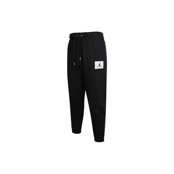 Джоггеры Jordan Solid Color Logo с эластичным поясом и флисовой подкладкой, мужские брюки, черные DQ7469-010 M